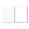 Mimi Pink Weekly/Monthly Planner, Floral Artwork, 11 x 8.5, Pink/Blue/Rose Cover, 12-Month (Jan To Dec): 2026