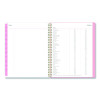 Mimi Pink Weekly/Monthly Planner, Floral Artwork, 11 x 8.5, Pink/Blue/Rose Cover, 12-Month (Jan To Dec): 2026