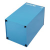 29 Gallon Trash/Recycling Cans, Steel, Blue Recycling Can With Square Lid, Black Trash Can With Square Lid