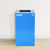 29 Gallon Trash/Recycling Cans, Steel, Blue Mixed Recycling Can, Green Compost Can, Black Trash Can With Square Lids