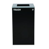 29 Gallon Trash/Recycling Cans, Steel, Blue Recycling Can/Mixed Lid, Green Compost Can And Black Trash Can With Square Lids