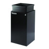 29 Gallon Trash/Recycling Cans, Steel, Blue Recycling And Green Mixed Recycling Can w/Mixed Lids, Black Trash Can w/Sq Lid
