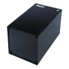 29 Gallon Trash/Recycling Cans, Steel, Blue Recycling With Circle Lid, Black Trash Can With Square Lid