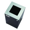 29 Gallon Trash/Recycling Cans, Steel, Green Compost Can With Square Lid, Black Trash Can With Square Lid