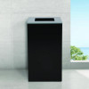 29 Gallon Trash/Recycling Cans, Steel, Black Can With Square Lid