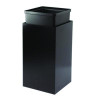 29 Gallon Trash/Recycling Cans, Steel, Black Can With Square Lid