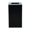 29 Gallon Trash/Recycling Cans, Steel, Black Can With Square Lid