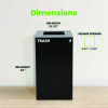 29 Gallon Trash/Recycling Cans, Steel, Black Trash Can With Square Lid