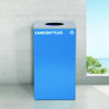 29 Gallon Trash/Recycling Cans, Steel, Blue Cans/Bottles Recycling Can With Circle Lid