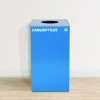 29 Gallon Trash/Recycling Cans, Steel, Blue Cans/Bottles Recycling Can With Circle Lid