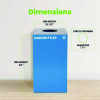 29 Gallon Trash/Recycling Cans, Steel, Blue Cans/Bottles Recycling Can With Circle Lid