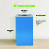 29 Gallon Trash/Recycling Cans, Steel, Blue Can With Mixed Lid
