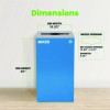 29 Gallon Trash/Recycling Cans, Steel, Blue Mixed Recycling Can With Mixed Lid