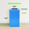 29 Gallon Trash/Recycling Cans, Steel, Blue Can With Square Lid