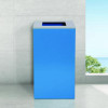 29 Gallon Trash/Recycling Cans, Steel, Blue Can With Square Lid