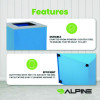 29 Gallon Trash/Recycling Cans, Steel, Blue Can With Square Lid