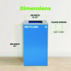 29 Gallon Trash/Recycling Cans, Steel, Blue Recycling Can With Square Lid