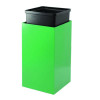 29 Gallon Trash/Recycling Cans, Steel, Green Can With Mixed Lid