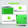29 Gallon Trash/Recycling Cans, Steel, Green Can With Mixed Lid
