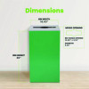 29 Gallon Trash/Recycling Cans, Steel, Green Can With Mixed Lid