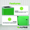 29 Gallon Trash/Recycling Cans, Steel, Green Can With Square Lid