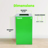 29 Gallon Trash/Recycling Cans, Steel, Green Trash Can With Square Lid
