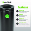27 Gallon Black Stainless Steel Compost Bin And Trash Can