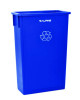 Slim 23 Gallon Recycling Bin, Plastic, Blue