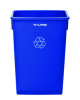 Slim 23 Gallon Recycling Bin, Plastic, Blue