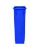 Slim 23 Gallon Recycling Bin, Plastic, Blue