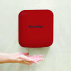 Hemlock Commercial Automatic 120V Hand Dryer, 6.68 x 11.41 x 12.31, Stainless Steel, Red