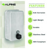 Vertical Manual Surface-Mounted Stainless Steel Liquid Soap Dispenser, 40 Oz, 2.8 x 4.8 x 8.1, Brushed Stainless Steel