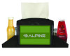 Interfold Table Top Dispenser Napkin Holder With Caddy, 6 x 14.17 x 6.5, Black