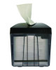 Interfold Table Top Dispenser Napkin Holder With Caddy, 6 x 14.17 x 6.5, Black