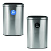10.5 Gallon Recycle And Trash Station, Brushed Stainless Steel