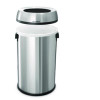 17 Gallon Stainless Steel Heavy-Gauge Brushed Open Top Commercial Trash Can