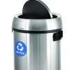 17 Gallon Stainless Steel Indoor Recycling Receptacle With Swivel Lid