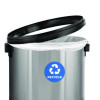 17 Gallon Stainless Steel Indoor Recycling Receptacle With Swivel Lid
