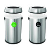 17 Gallon Stainless Steel Open Top Compost And Trash Station
