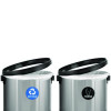 17 Gallon Stainless Steel Open Top Recycling Bin And Trash Receptacle