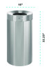 27 Gallon Stainless Steel Commercial Indoor Trash Can, Brushed Stainless Steel