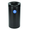 27 Gallon Stainless Steel Recycling Can, Black