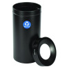 27 Gallon Stainless Steel Recycling Can, Black