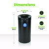 27 Gallon Stainless Steel Recycling Can, Black
