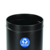 27 Gallon Stainless Steel Recycling Can, Black