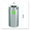 27 Gallon Stainless Steel Compost Can, Brushed Stainless Steel