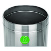 27 Gallon Stainless Steel Compost Can, Brushed Stainless Steel