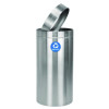 27 Gallon Stainless Steel Recycling Can, Brushed Stainless Steel