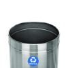 27 Gallon Stainless Steel Recycling Can, Brushed Stainless Steel