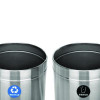 27 Gallon Stainless Steel Recycling Can And Trash Receptacle, Brushed Stainless Steel